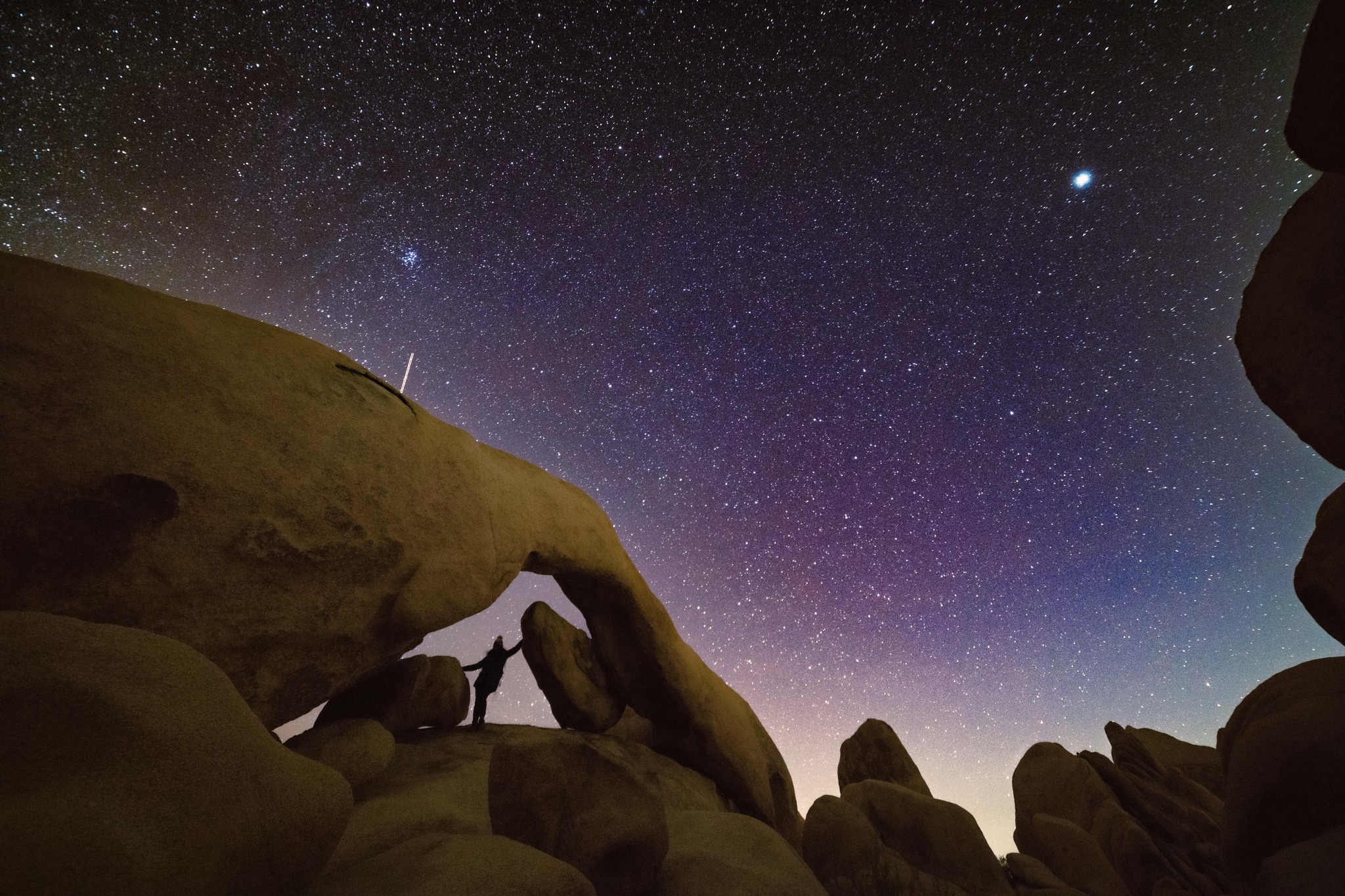 Standing beneath the stars at Joshua Tree